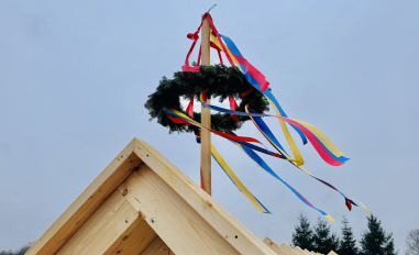 Dachstuhl und Richtfest